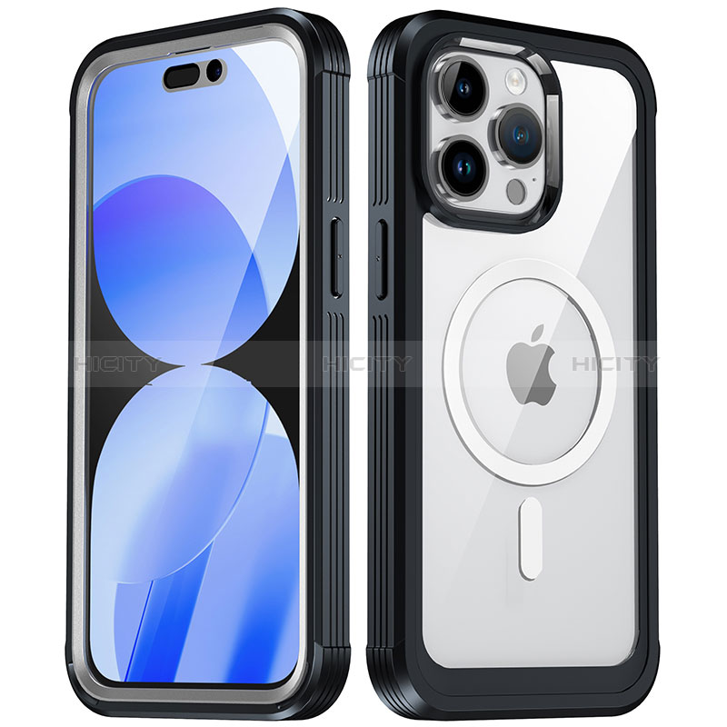 Carcasa Bumper Funda Silicona Transparente 360 Grados con Mag-Safe Magnetic AC1 para Apple iPhone 14 Pro Max
