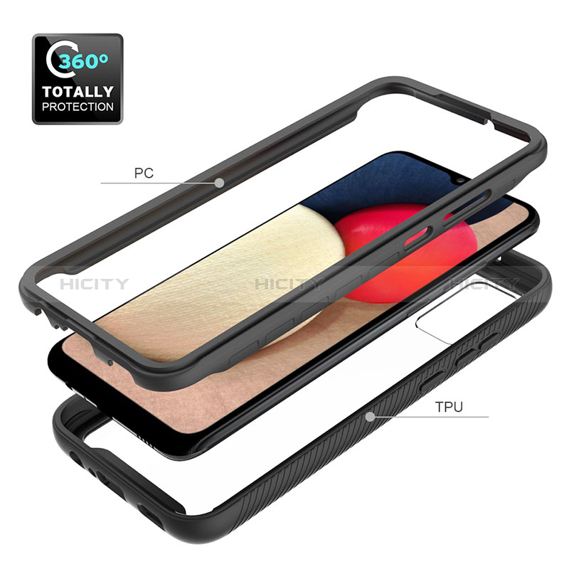 Carcasa Bumper Funda Silicona Transparente 360 Grados JX1 para Samsung Galaxy A02s