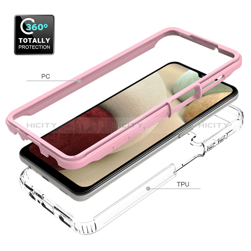 Carcasa Bumper Funda Silicona Transparente 360 Grados JX1 para Samsung Galaxy F12