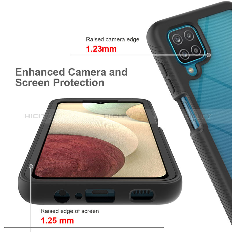 Carcasa Bumper Funda Silicona Transparente 360 Grados JX2 para Samsung Galaxy A12 Nacho