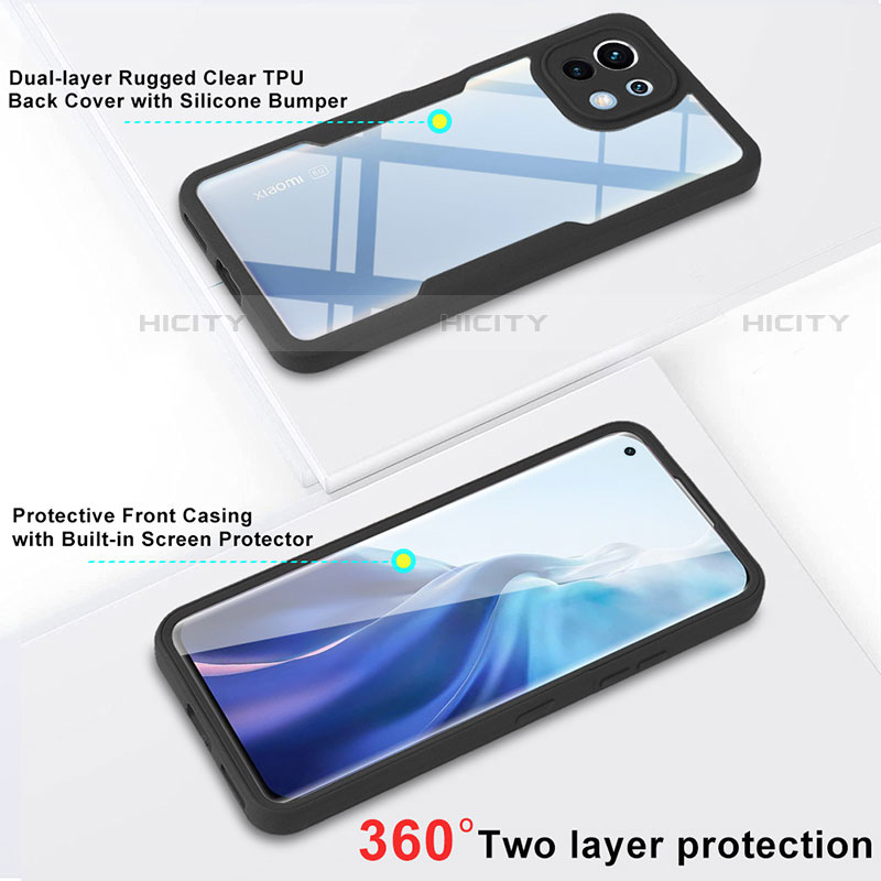 Carcasa Bumper Funda Silicona Transparente 360 Grados M01 para Xiaomi Mi 11 5G