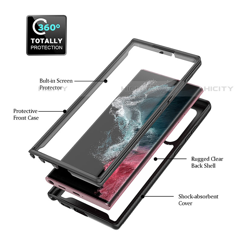 Carcasa Bumper Funda Silicona Transparente 360 Grados M03 para Samsung Galaxy S23 Ultra 5G