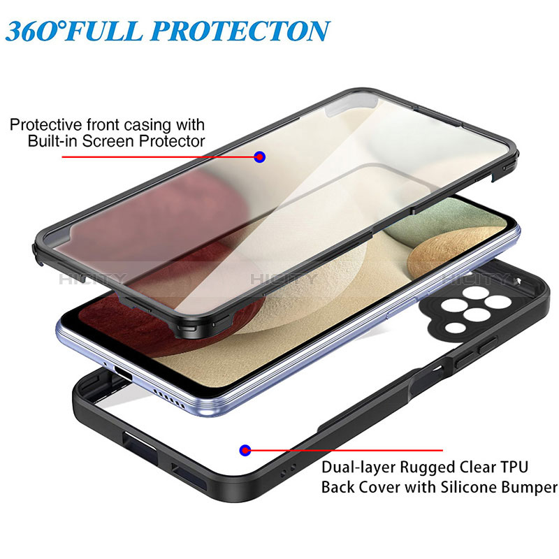 Carcasa Bumper Funda Silicona Transparente 360 Grados MJ1 para Samsung Galaxy A12