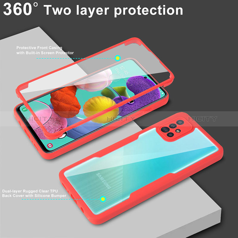 Carcasa Bumper Funda Silicona Transparente 360 Grados MJ1 para Samsung Galaxy A51 4G