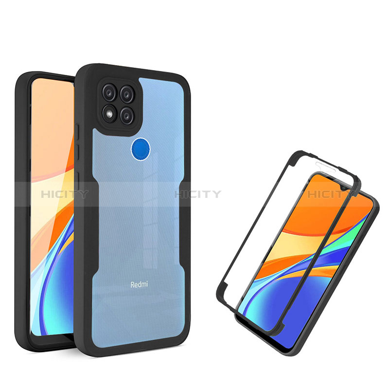 Carcasa Bumper Funda Silicona Transparente 360 Grados MJ1 para Xiaomi Redmi  9C NFC Azul