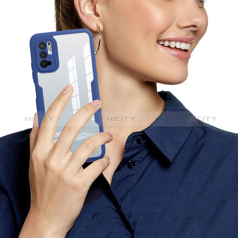 Carcasa Bumper Funda Silicona Transparente 360 Grados MJ1 para Xiaomi Redmi Note 10T 5G
