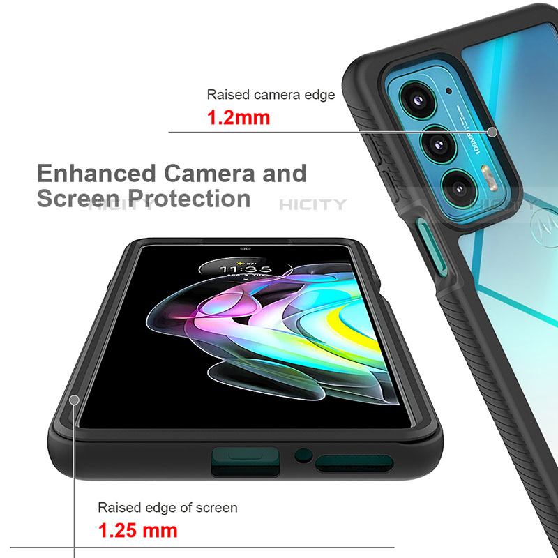 Carcasa Bumper Funda Silicona Transparente 360 Grados para Motorola Moto Edge Lite 5G