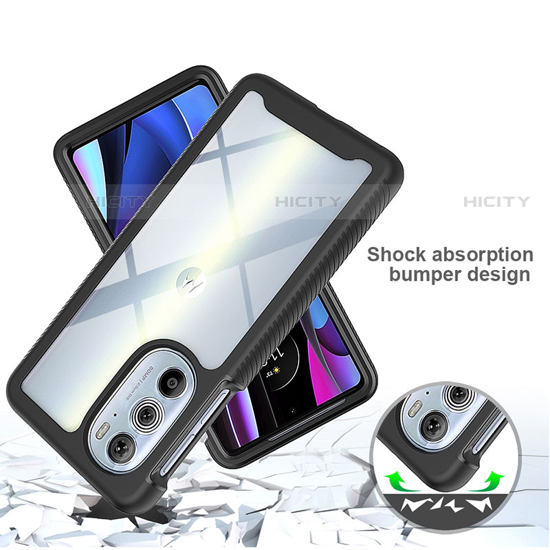 Carcasa Bumper Funda Silicona Transparente 360 Grados para Motorola Moto Edge Plus (2022) 5G