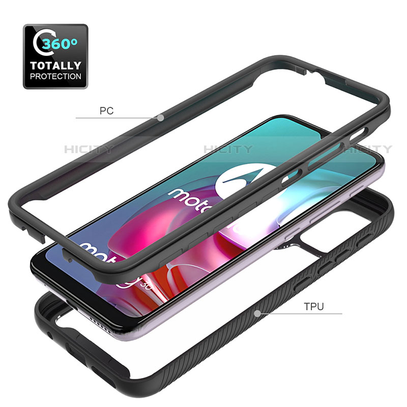 Carcasa Bumper Funda Silicona Transparente 360 Grados para Motorola Moto G10