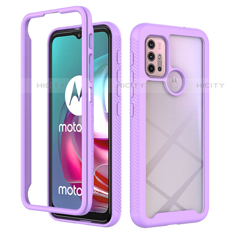 Carcasa Bumper Funda Silicona Transparente 360 Grados para Motorola Moto G10 Power