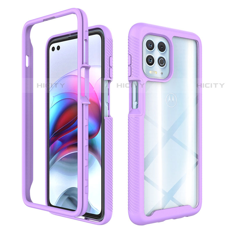 Carcasa Bumper Funda Silicona Transparente 360 Grados para Motorola Moto G100 5G