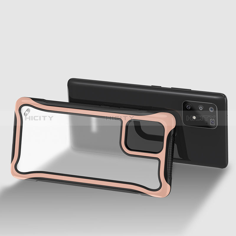 Carcasa Bumper Funda Silicona Transparente 360 Grados para Samsung Galaxy M80S Oro Rosa