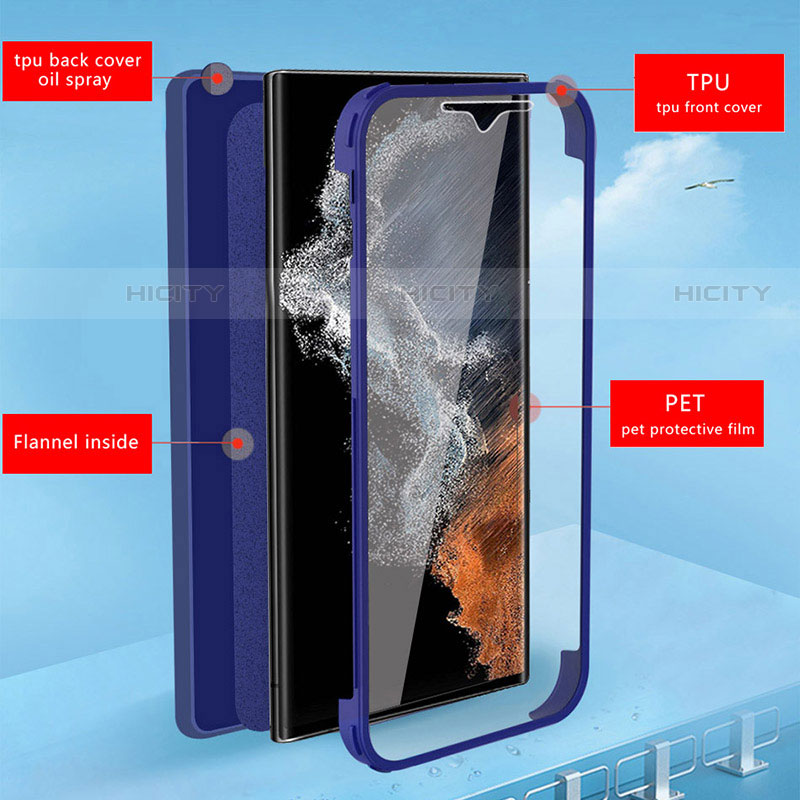 Carcasa Bumper Funda Silicona Transparente 360 Grados para Samsung Galaxy S22 Ultra 5G