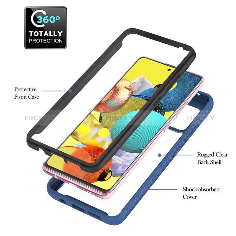 Carcasa Bumper Funda Silicona Transparente 360 Grados YB1 para Samsung Galaxy A51 4G