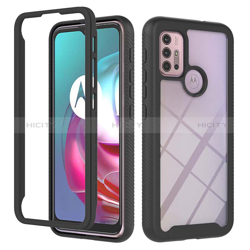 Carcasa Bumper Funda Silicona Transparente 360 Grados YB2 para Motorola Moto G10