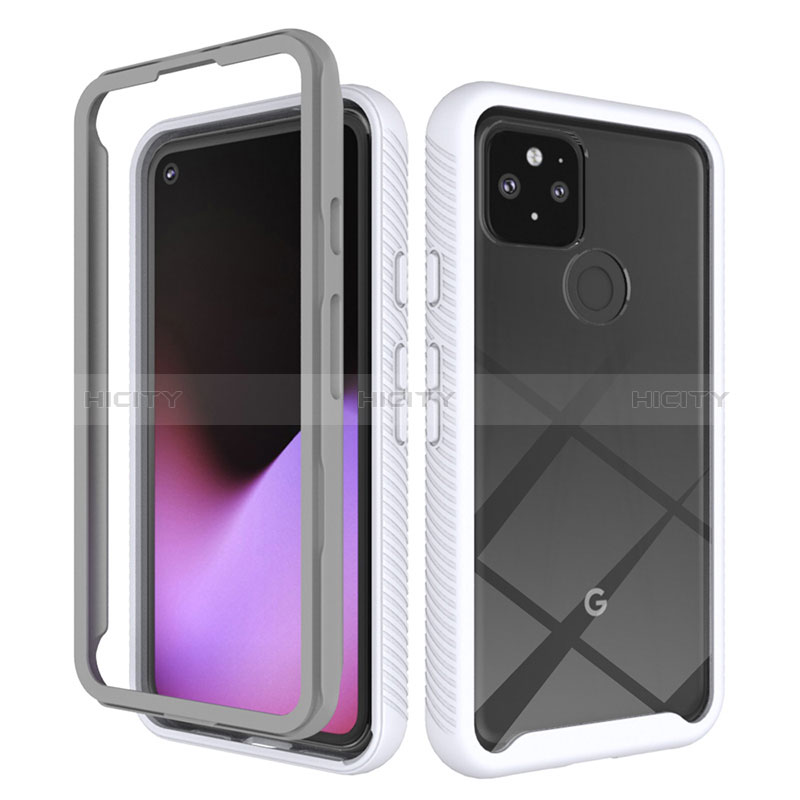 Carcasa Bumper Funda Silicona Transparente 360 Grados ZJ1 para Google Pixel 5