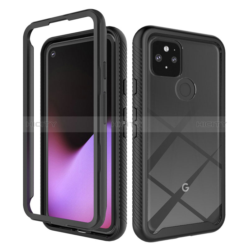 Carcasa Bumper Funda Silicona Transparente 360 Grados ZJ1 para Google Pixel 5