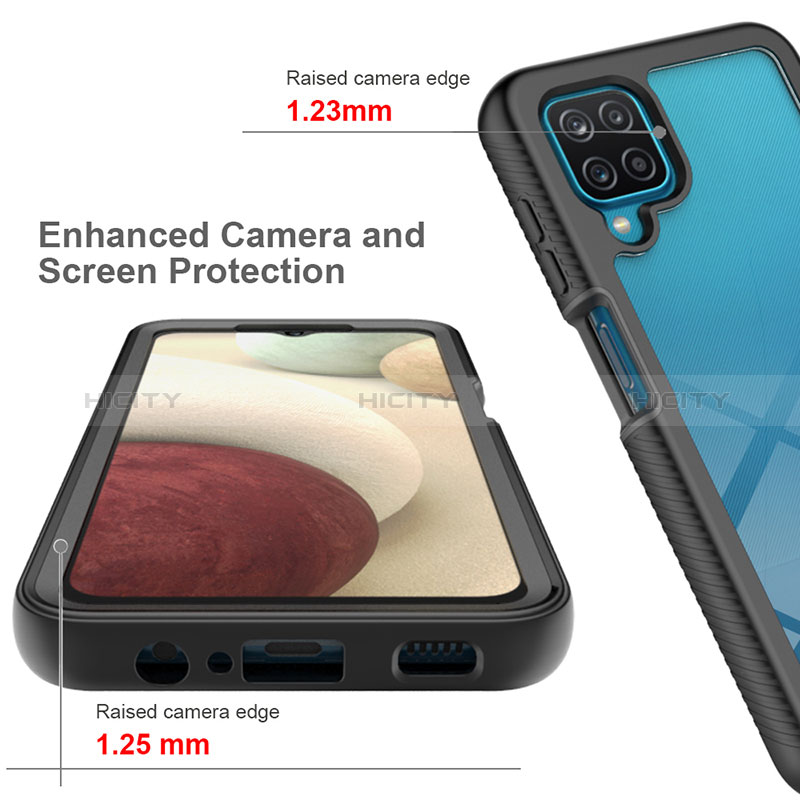 Carcasa Bumper Funda Silicona Transparente 360 Grados ZJ1 para Samsung Galaxy A12 Nacho