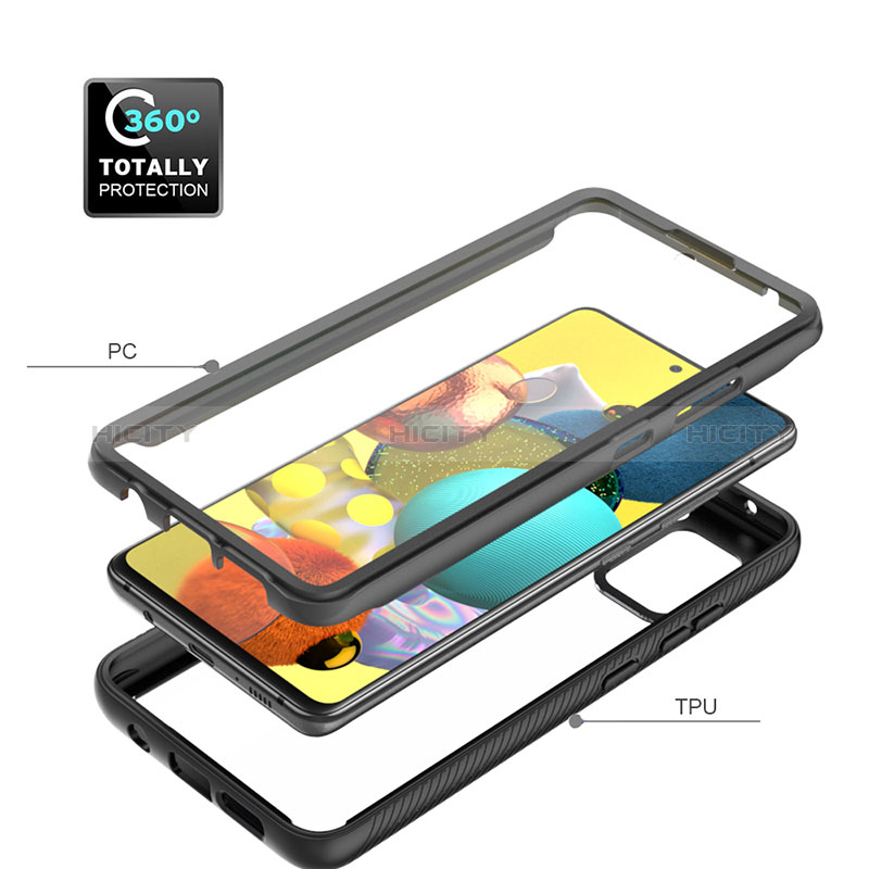 Carcasa Bumper Funda Silicona Transparente 360 Grados ZJ1 para Samsung Galaxy A51 4G