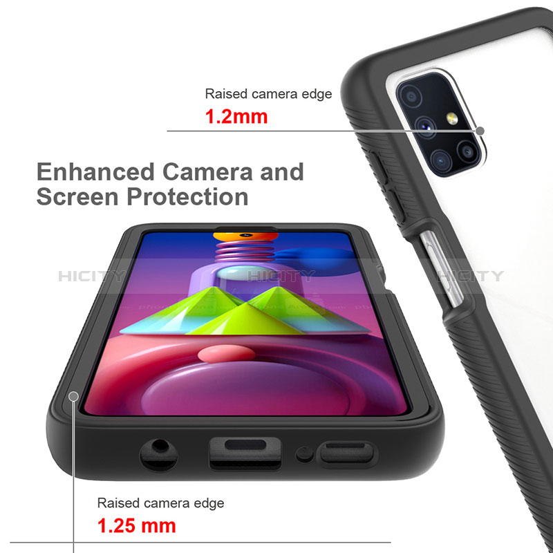 Carcasa Bumper Funda Silicona Transparente 360 Grados ZJ1 para Samsung Galaxy M51