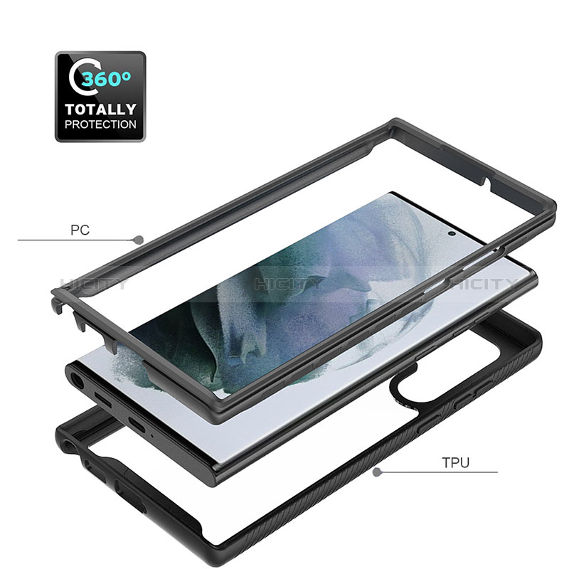 Carcasa Bumper Funda Silicona Transparente 360 Grados ZJ1 para Samsung Galaxy S23 Ultra 5G