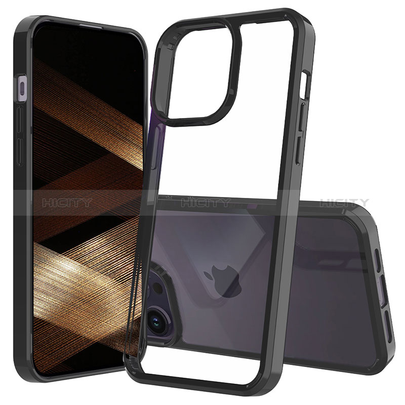 Carcasa Bumper Funda Silicona Transparente 360 Grados ZJ2 para Apple iPhone 13 Pro Negro