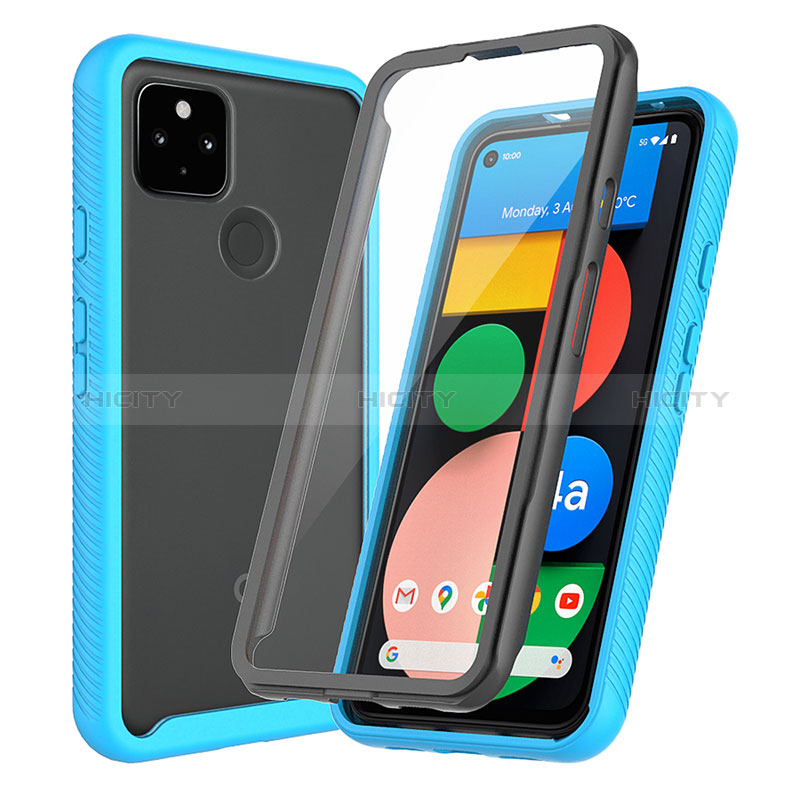 Carcasa Bumper Funda Silicona Transparente 360 Grados ZJ3 para Google Pixel 4a 5G