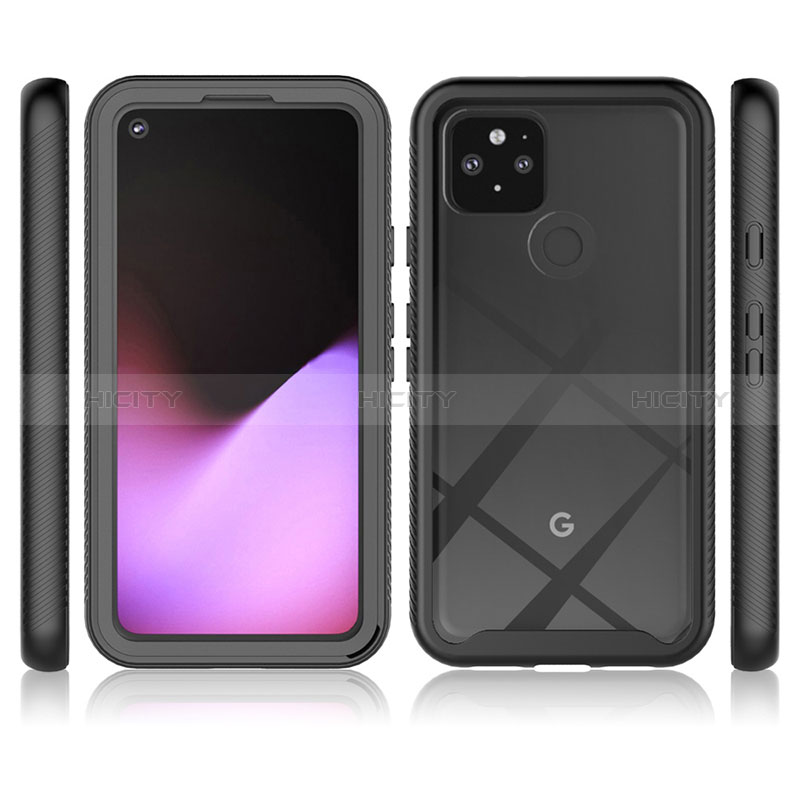 Carcasa Bumper Funda Silicona Transparente 360 Grados ZJ3 para Google Pixel 5