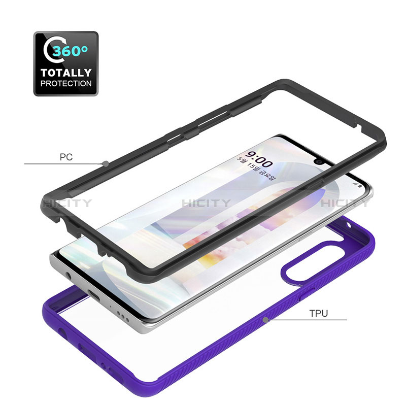 Carcasa Bumper Funda Silicona Transparente 360 Grados ZJ3 para LG Velvet 4G