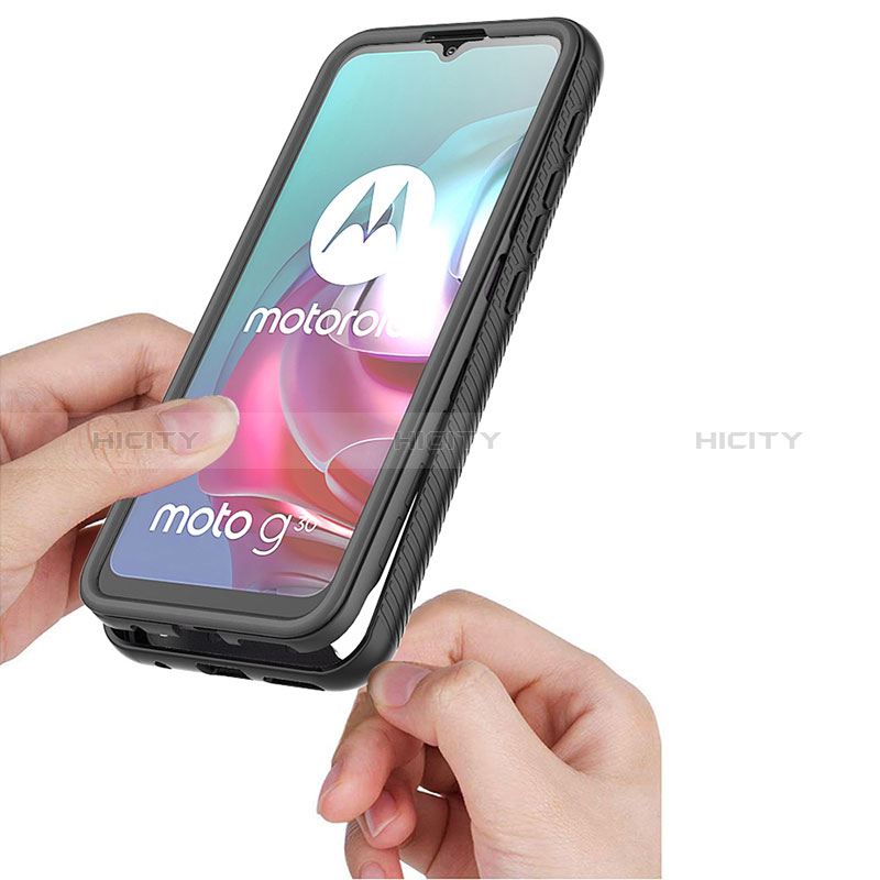 Carcasa Bumper Funda Silicona Transparente 360 Grados ZJ3 para Motorola Moto G10 Power