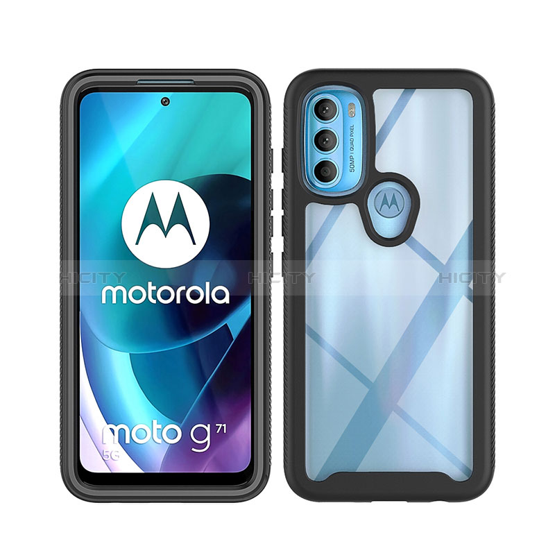 Carcasa Bumper Funda Silicona Transparente 360 Grados ZJ3 para Motorola Moto G71 5G