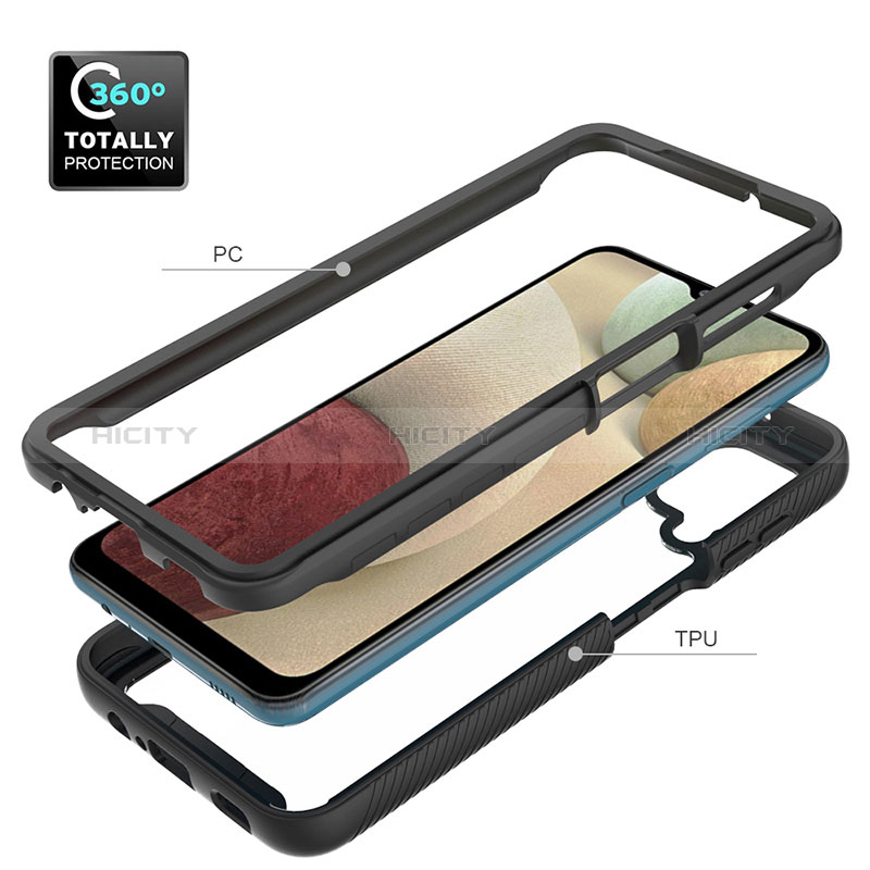 Carcasa Bumper Funda Silicona Transparente 360 Grados ZJ3 para Samsung Galaxy A12 Nacho