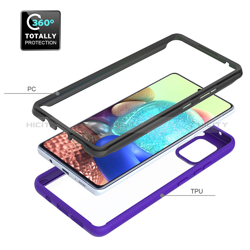 Carcasa Bumper Funda Silicona Transparente 360 Grados ZJ3 para Samsung Galaxy A71 4G A715