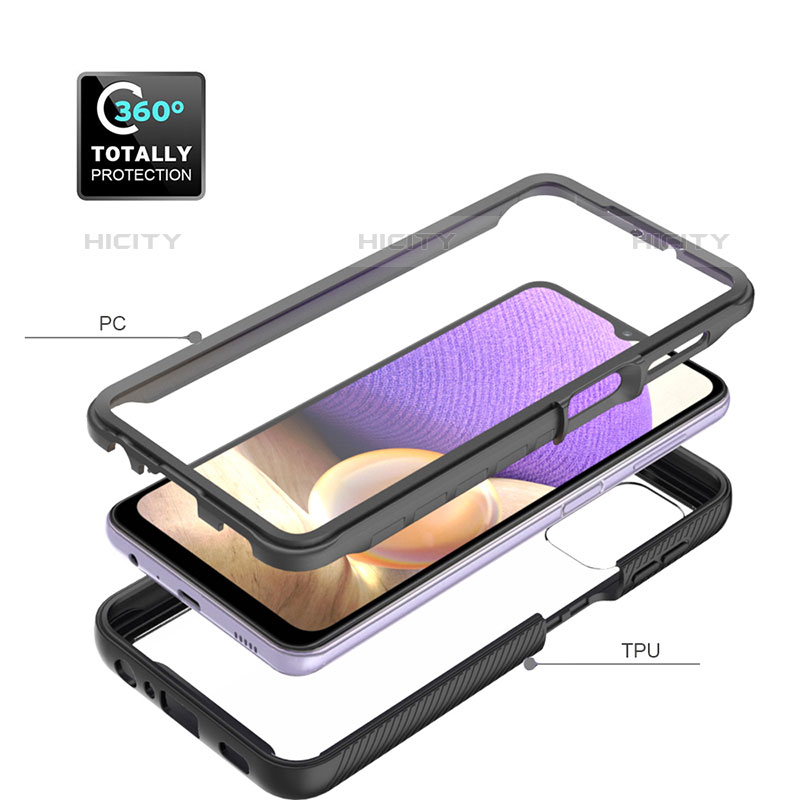 Carcasa Bumper Funda Silicona Transparente 360 Grados ZJ3 para Samsung Galaxy M32 5G