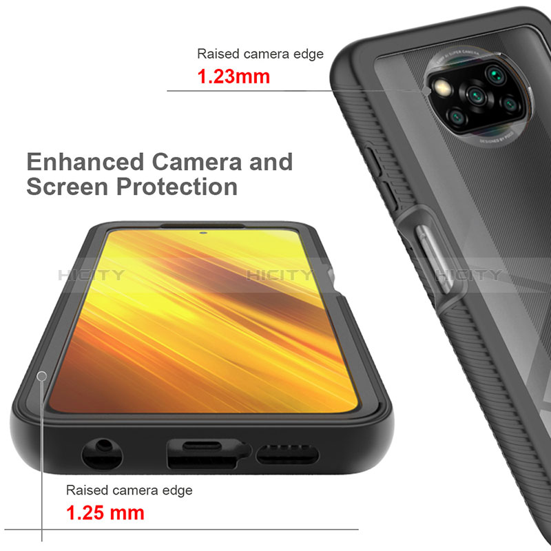 Carcasa Bumper Funda Silicona Transparente 360 Grados ZJ4 para Xiaomi Poco X3 Pro