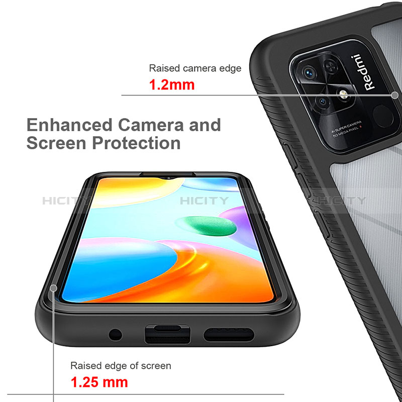Carcasa Bumper Funda Silicona Transparente 360 Grados ZJ4 para Xiaomi Redmi 10 Power