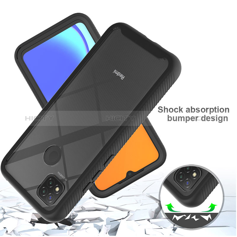 Carcasa Bumper Funda Silicona Transparente 360 Grados ZJ4 para Xiaomi Redmi 9 India