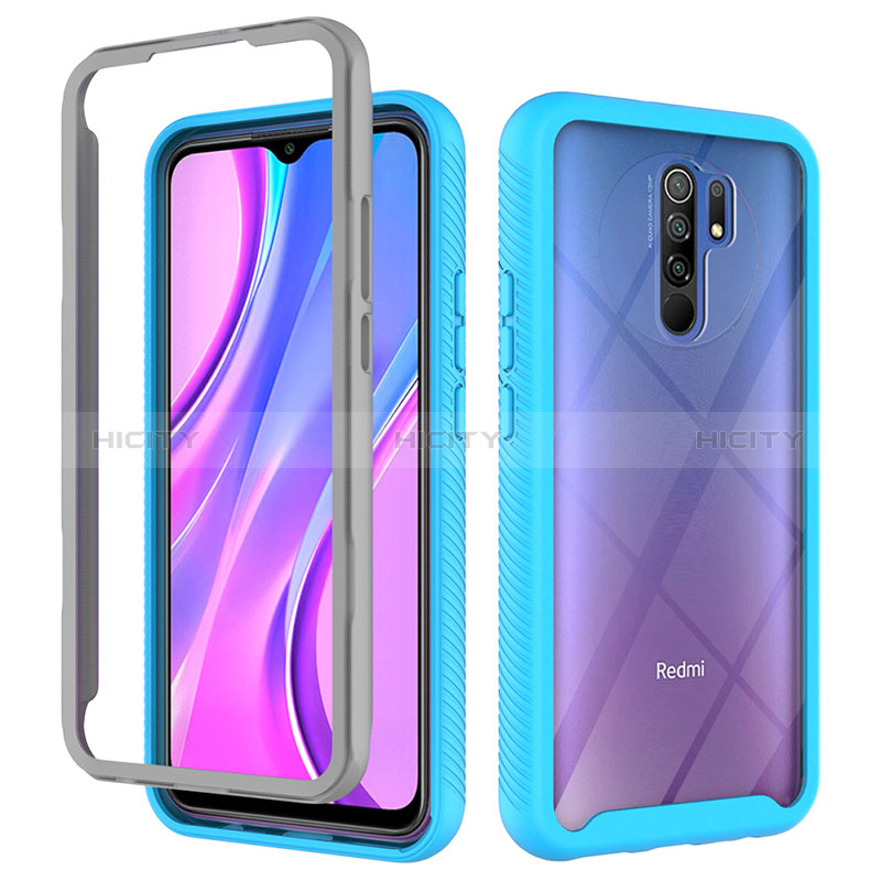 Carcasa Bumper Funda Silicona Transparente 360 Grados ZJ4 para Xiaomi Redmi 9 Prime India