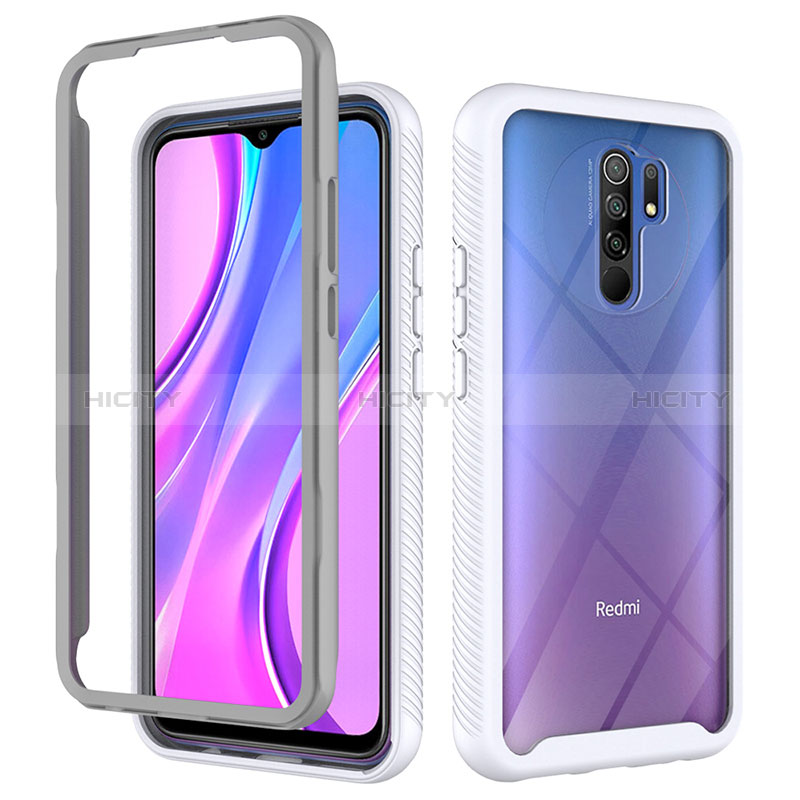 Carcasa Bumper Funda Silicona Transparente 360 Grados ZJ4 para Xiaomi Redmi 9 Prime India