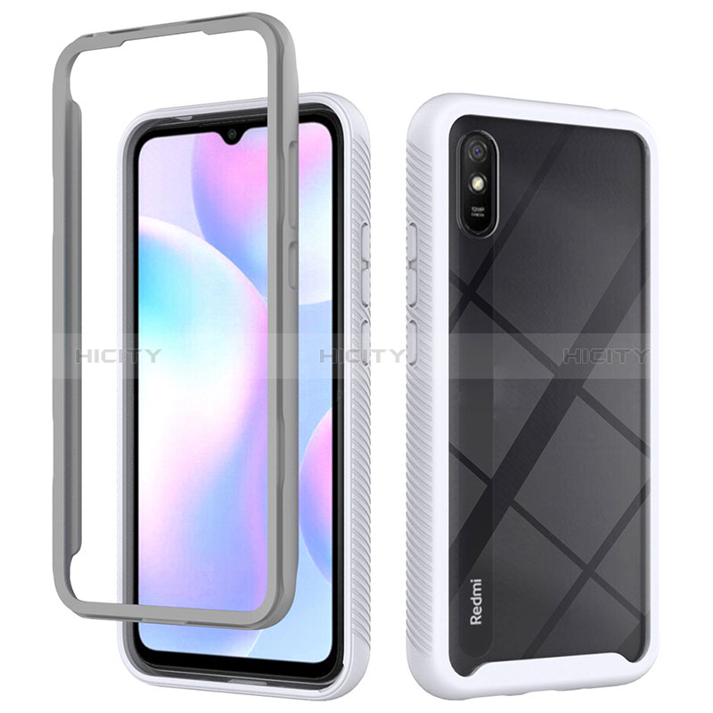 Carcasa Bumper Funda Silicona Transparente 360 Grados ZJ4 para Xiaomi Redmi 9AT Blanco