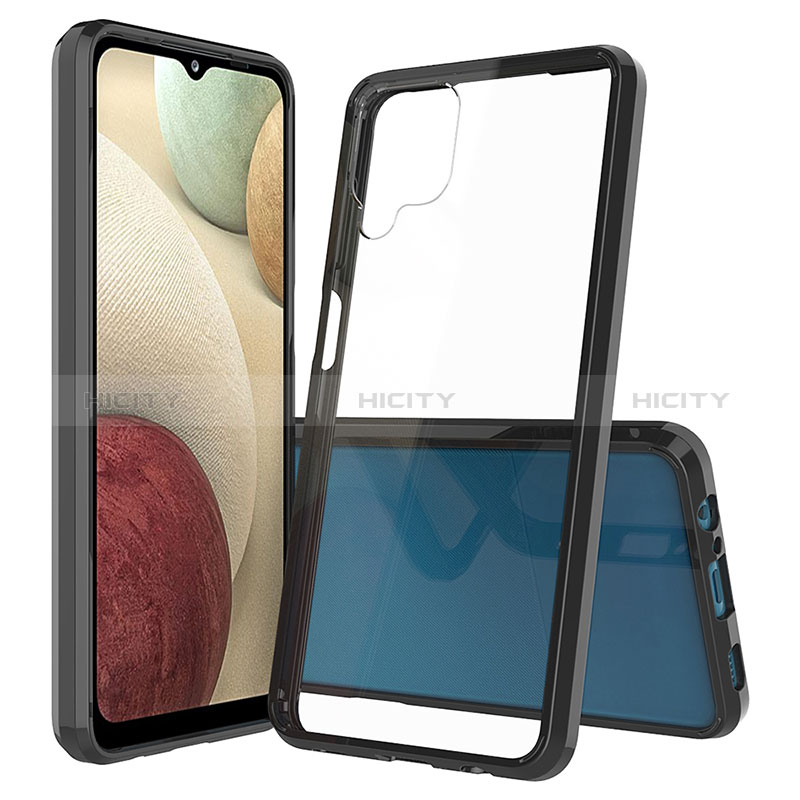 Carcasa Bumper Funda Silicona Transparente 360 Grados ZJ5 para Samsung Galaxy A12 5G Negro