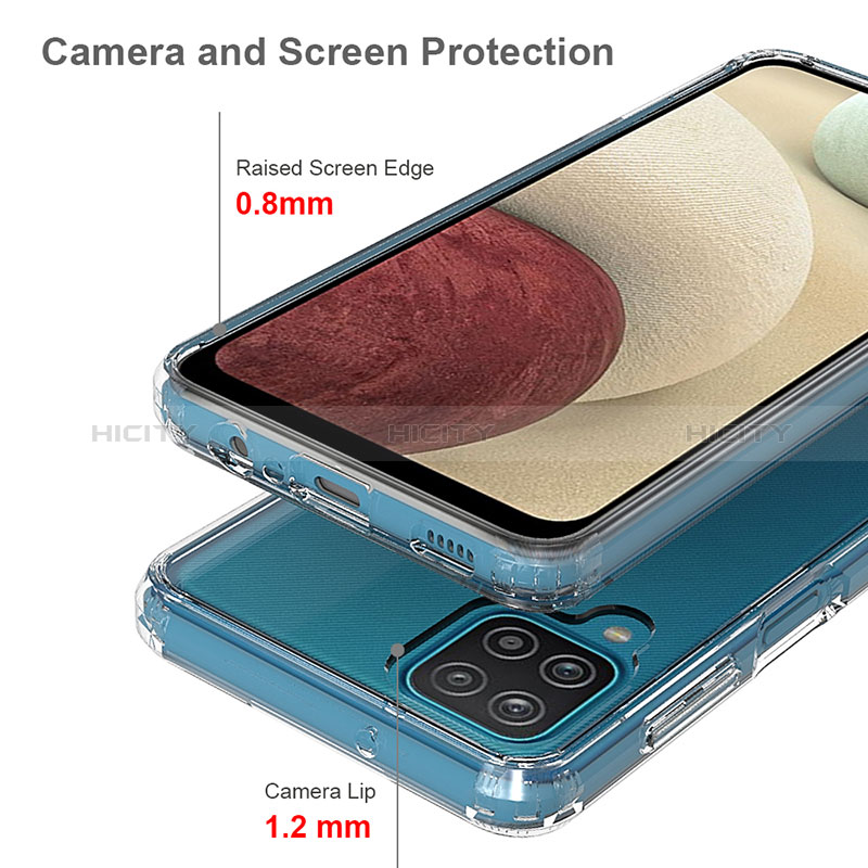 Carcasa Bumper Funda Silicona Transparente 360 Grados ZJ5 para Samsung Galaxy A12