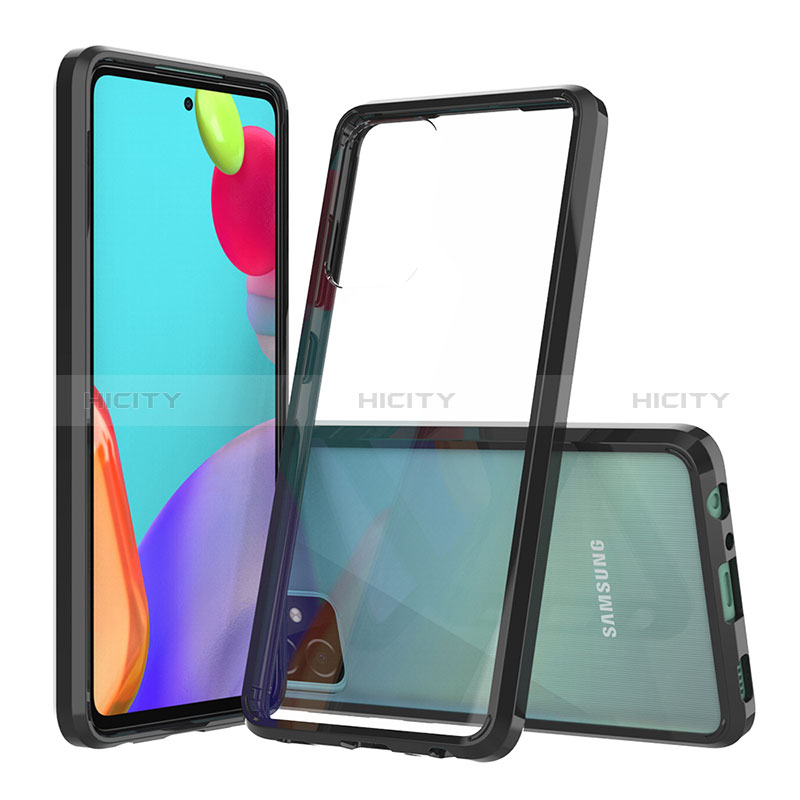 Carcasa Bumper Funda Silicona Transparente 360 Grados ZJ5 para Samsung Galaxy A52s 5G Negro