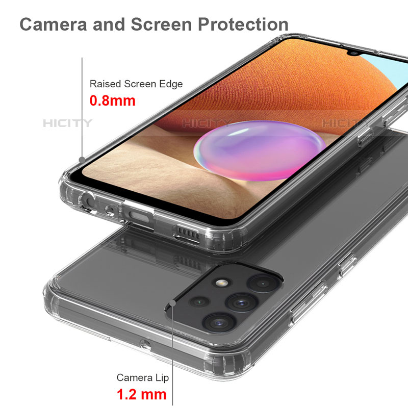 Carcasa Bumper Funda Silicona Transparente 360 Grados ZJ5 para Samsung Galaxy M32 5G