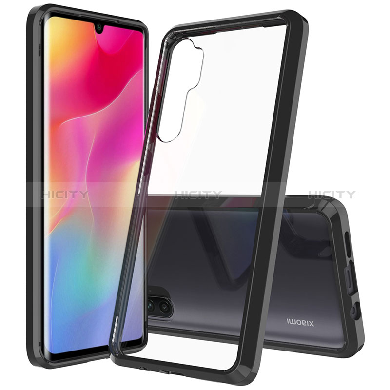 Carcasa Bumper Funda Silicona Transparente 360 Grados ZJ5 para Xiaomi Mi Note 10 Lite Negro