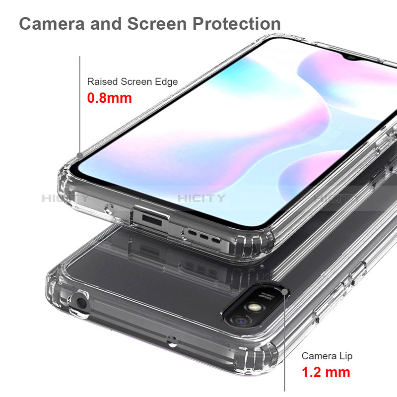 Carcasa Bumper Funda Silicona Transparente 360 Grados ZJ5 para Xiaomi Redmi 9AT