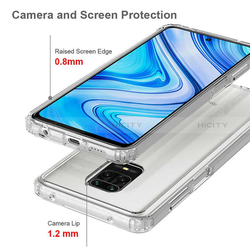 Carcasa Bumper Funda Silicona Transparente 360 Grados ZJ5 para Xiaomi Redmi Note 9 Pro