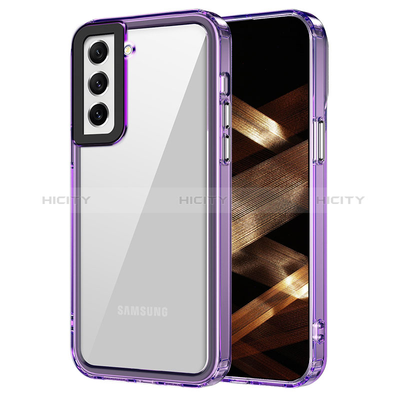 Carcasa Bumper Funda Silicona Transparente AC1 para Samsung Galaxy S21 FE 5G Purpura Claro