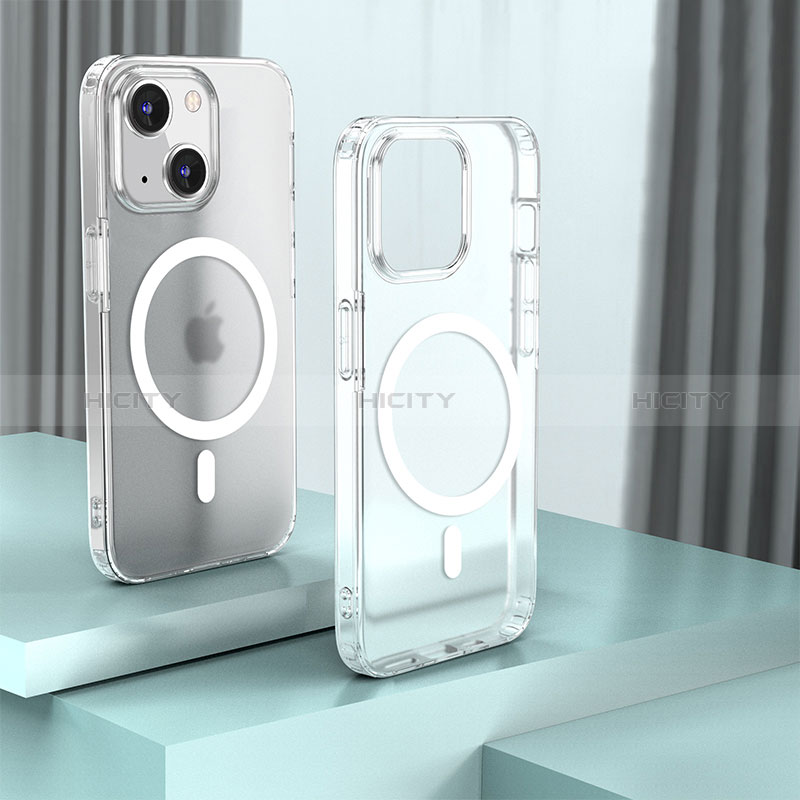 Carcasa Bumper Funda Silicona Transparente con Mag-Safe Magnetic QC1 para Apple iPhone 13