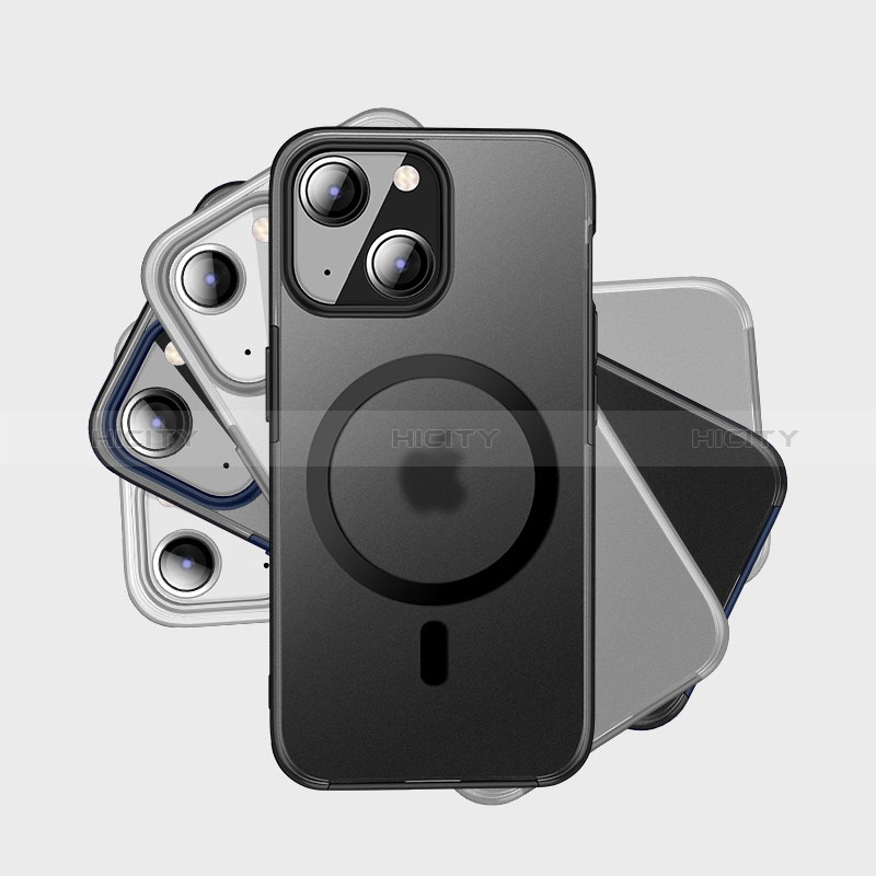 Carcasa Bumper Funda Silicona Transparente con Mag-Safe Magnetic QC1 para Apple iPhone 14